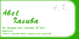 abel kasuba business card